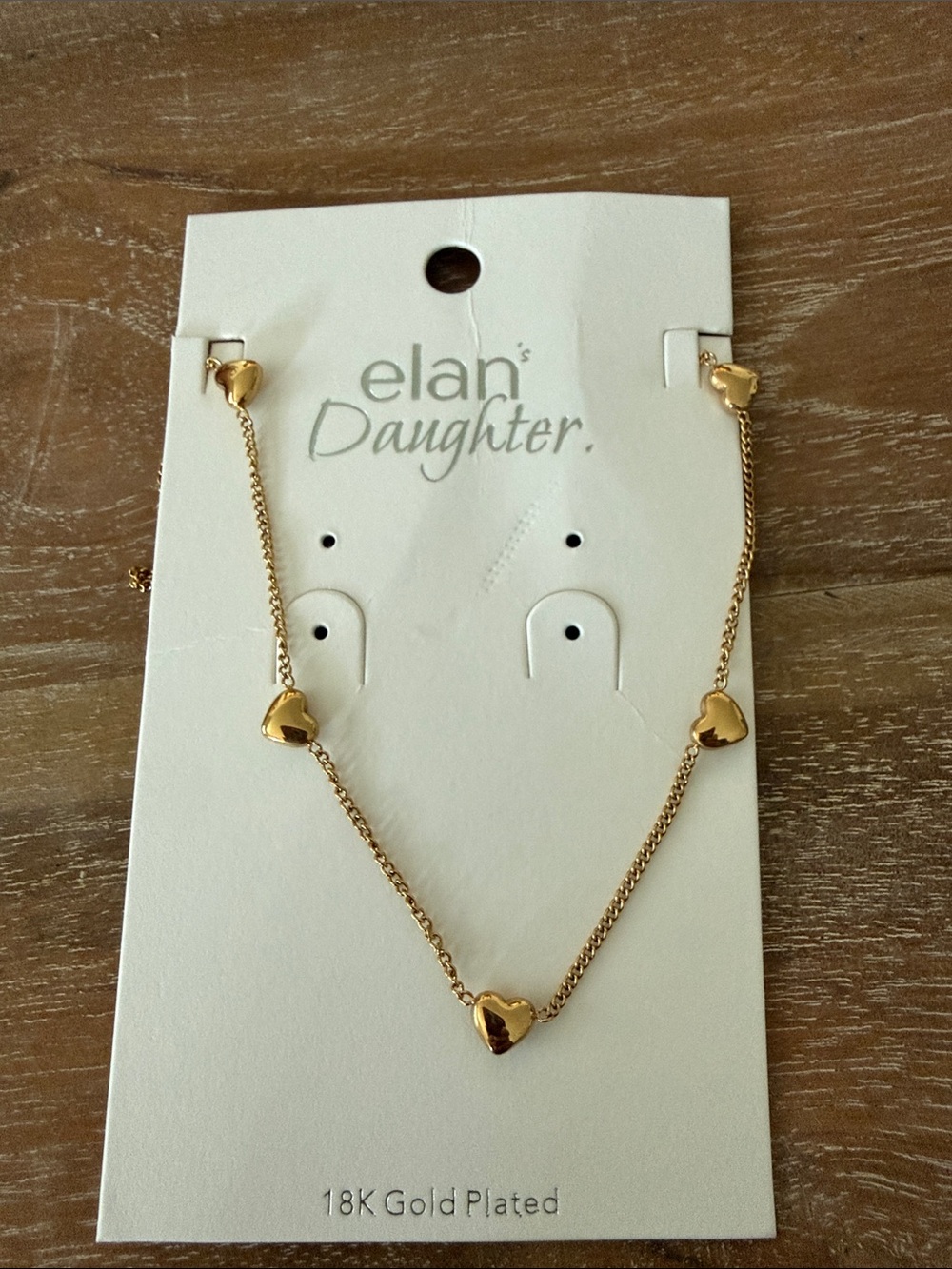 NWT Elan 18K Gold Plated Heart Necklace - Gold